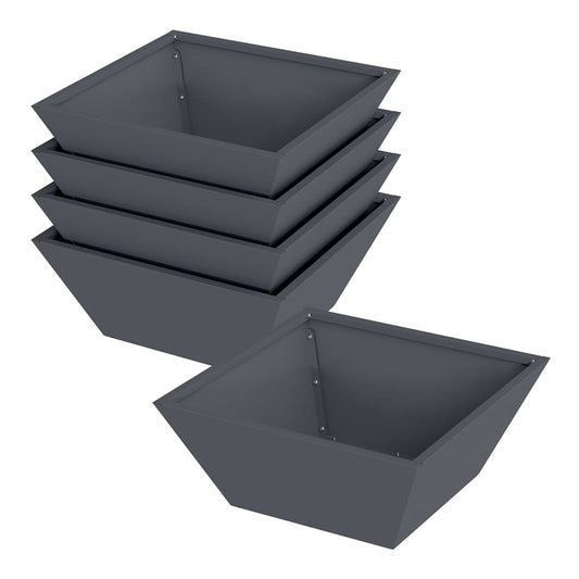 Garden Planter 40 x 40 x 15 cm 5 Width 40 cm Anthracite