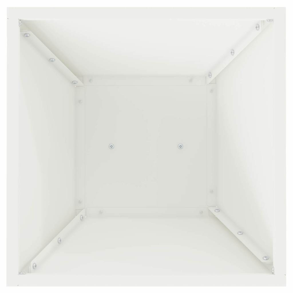 vidaXL Pillar Planter White 35 x 35 x 73 cm Cold-rolled Steel 6