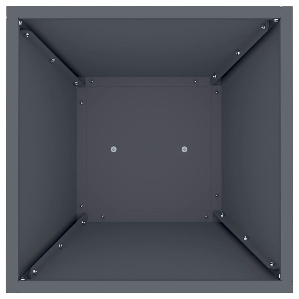 vidaXL Pillar Planter Anthracite 35 x 35 x 73 cm Cold-rolled Steel 6