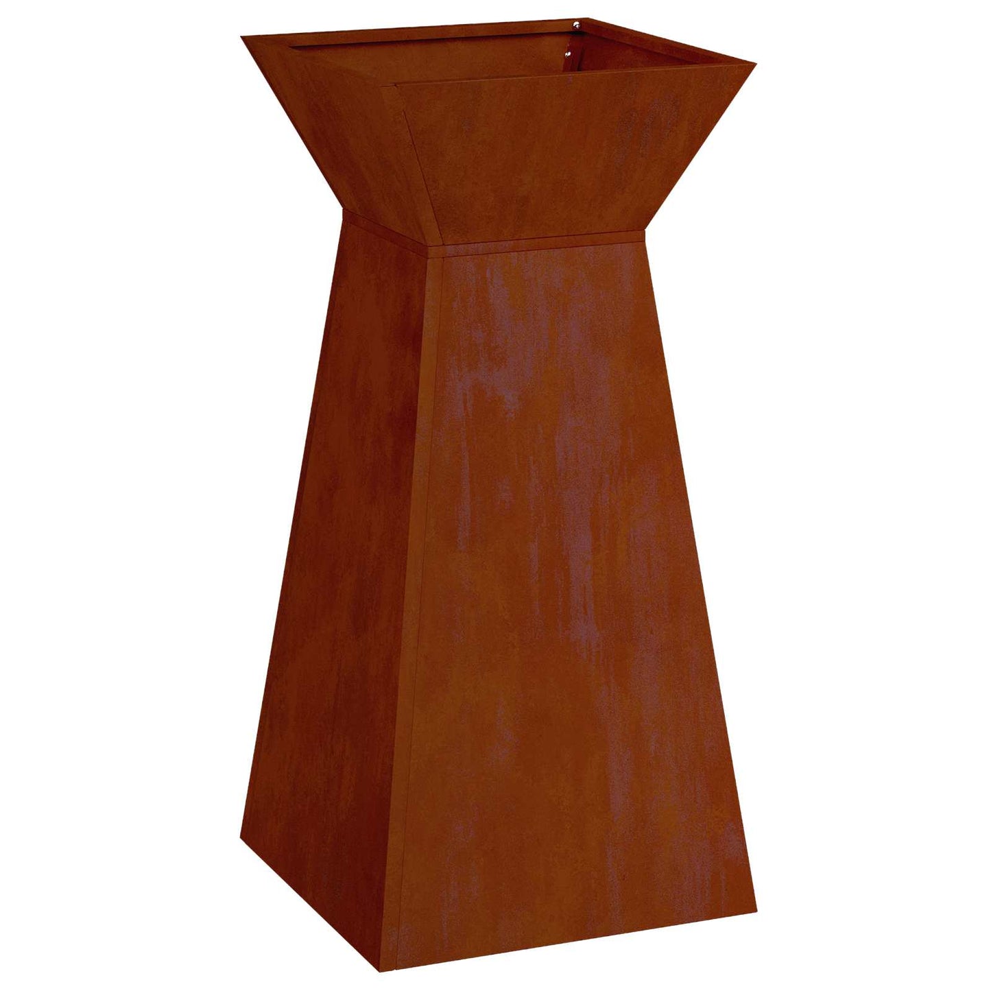 vidaXL Pillar Planter 2 pcs Rusty 35 x 35 x 73 cm Weathering Steel 6