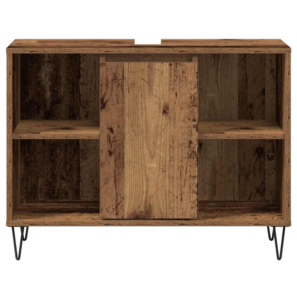 vidaXL Bathroom Cabinet Old Wood 80 x 33 x 60 cm Engineered Wood 6