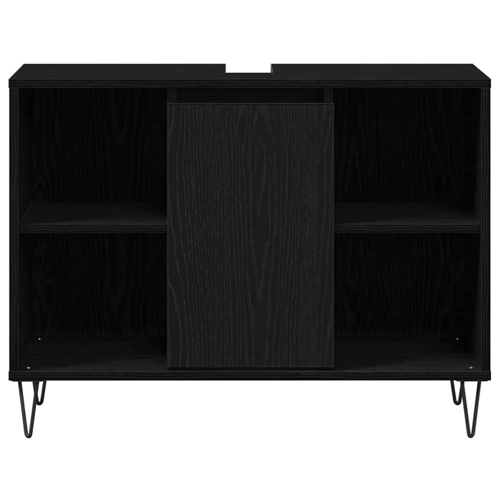 vidaXL Bathroom Cabinet Black 80 x 33 x 60 cm Engineered Wood 6