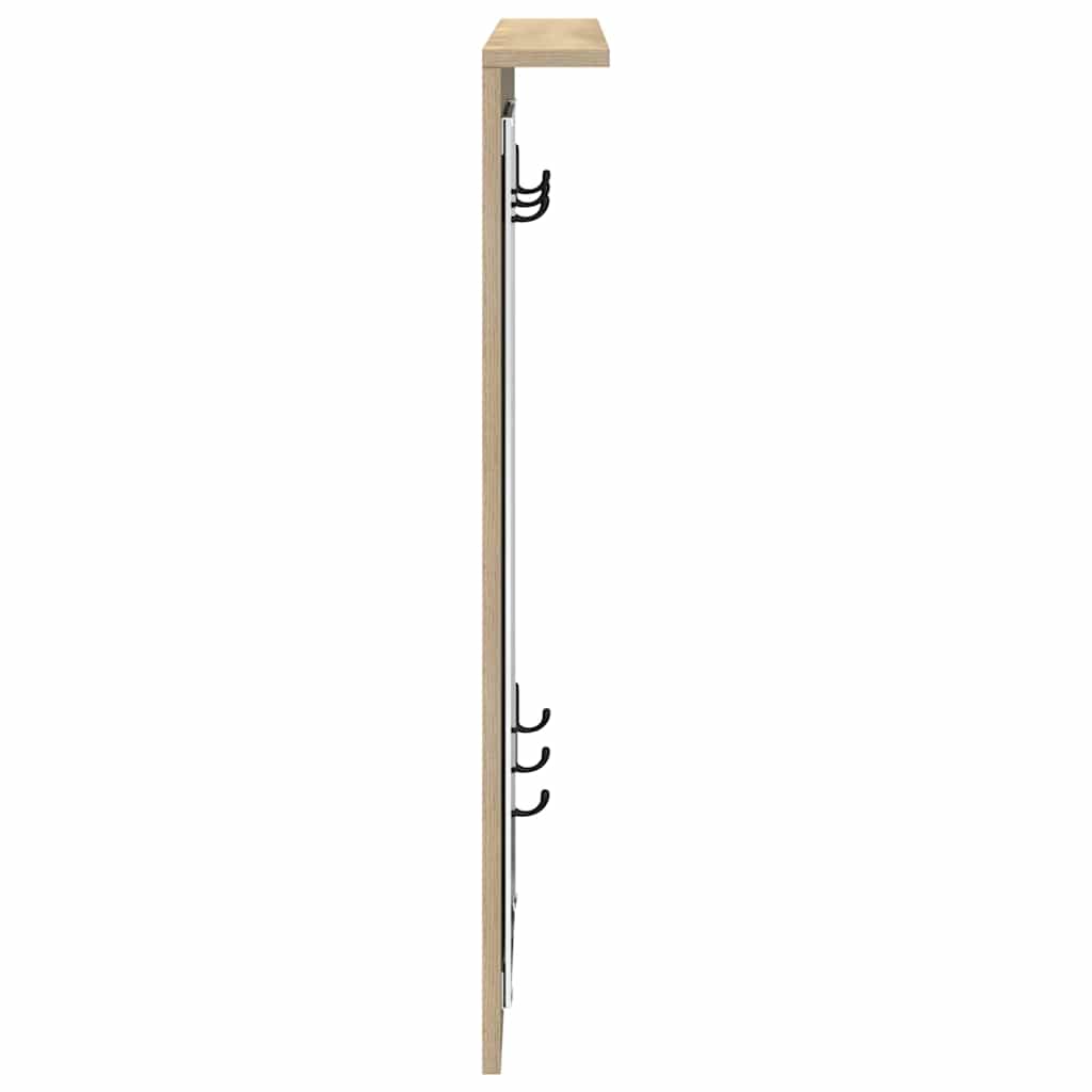 vidaXL Wall-Mounted Coat Rack Wall-Mounted Sonoma oak 84 x 10 x 80 cm 6
