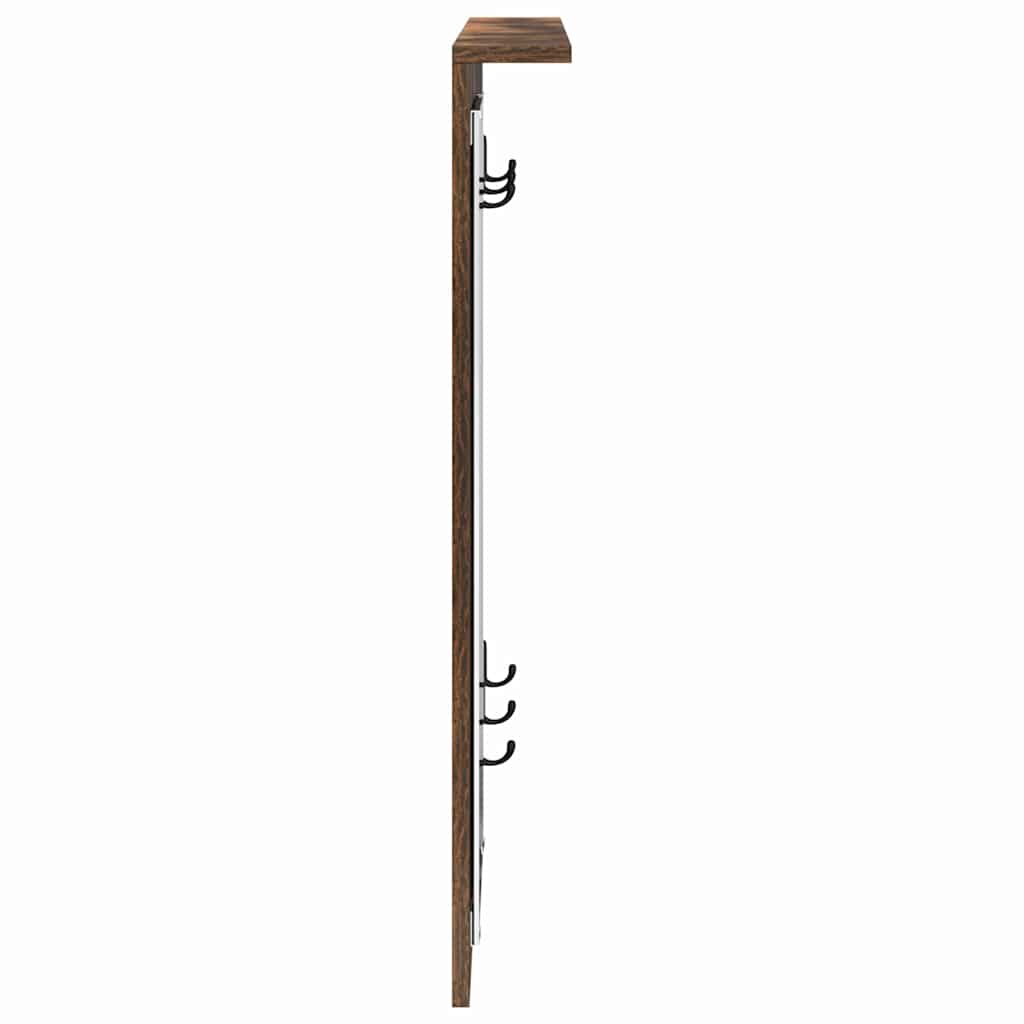 vidaXL Wall-Mounted Coat Rack Wall-Mounted Smoked oak 84 x 10 x 80 cm 6