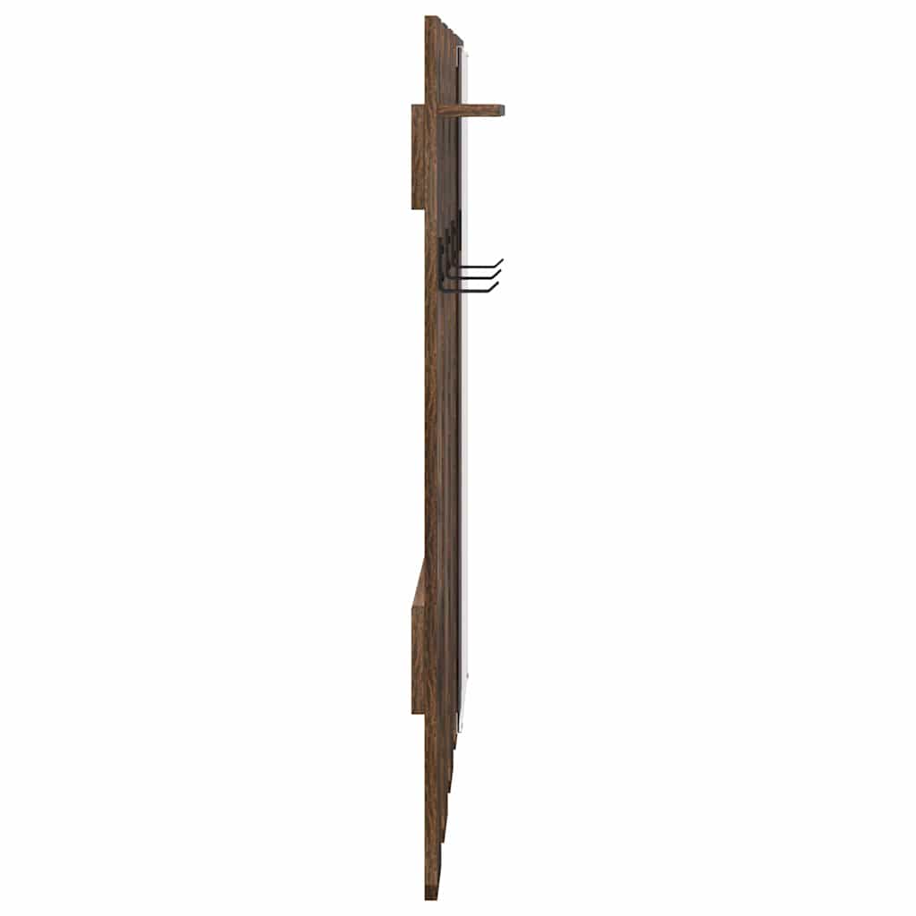 vidaXL Wall-Mounted Coat Rack Wall-Mounted Smoked Oak Engineered wood 6