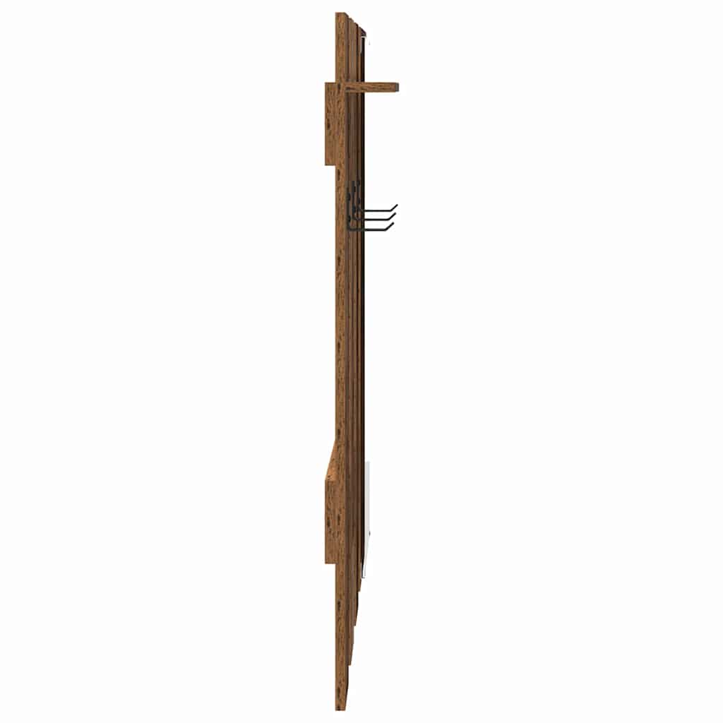 vidaXL Wall-Mounted Coat Rack Wall-Mounted Old Wood 100 x 10 x 100 cm 6