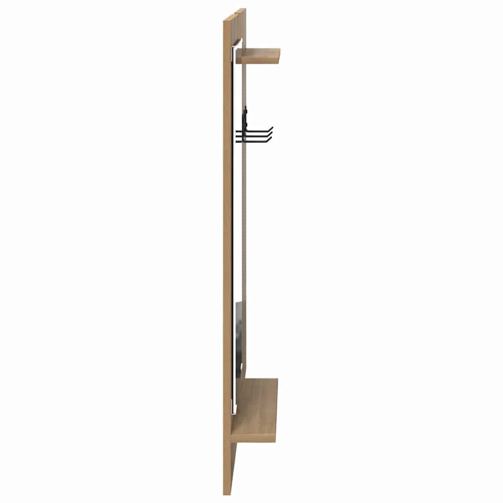 vidaXL Wall-Mounted Coat Rack Wall-Mounted Artisan Oak 70 x 10 x 90 cm 6