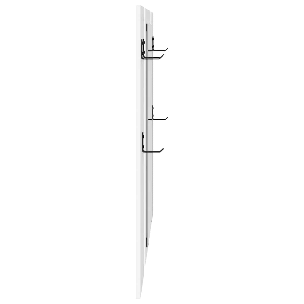 vidaXL Wall-Mounted Coat Rack Wall-Mounted White 96 x 1.5 x 90 cm 6