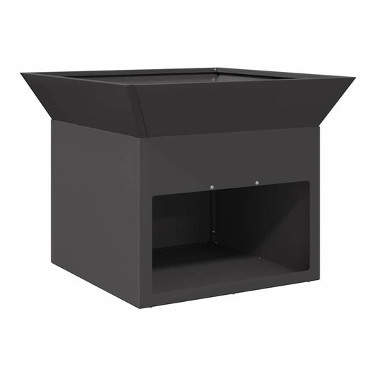 Fire Pit 50 x 50 x 40 cm Steel Black Wide top