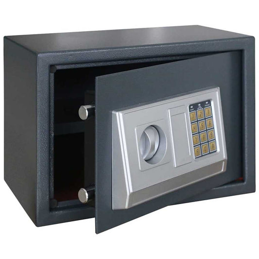 Digital Safe with Lock Dark grey Steel 35 cm 25 cm 25 cm