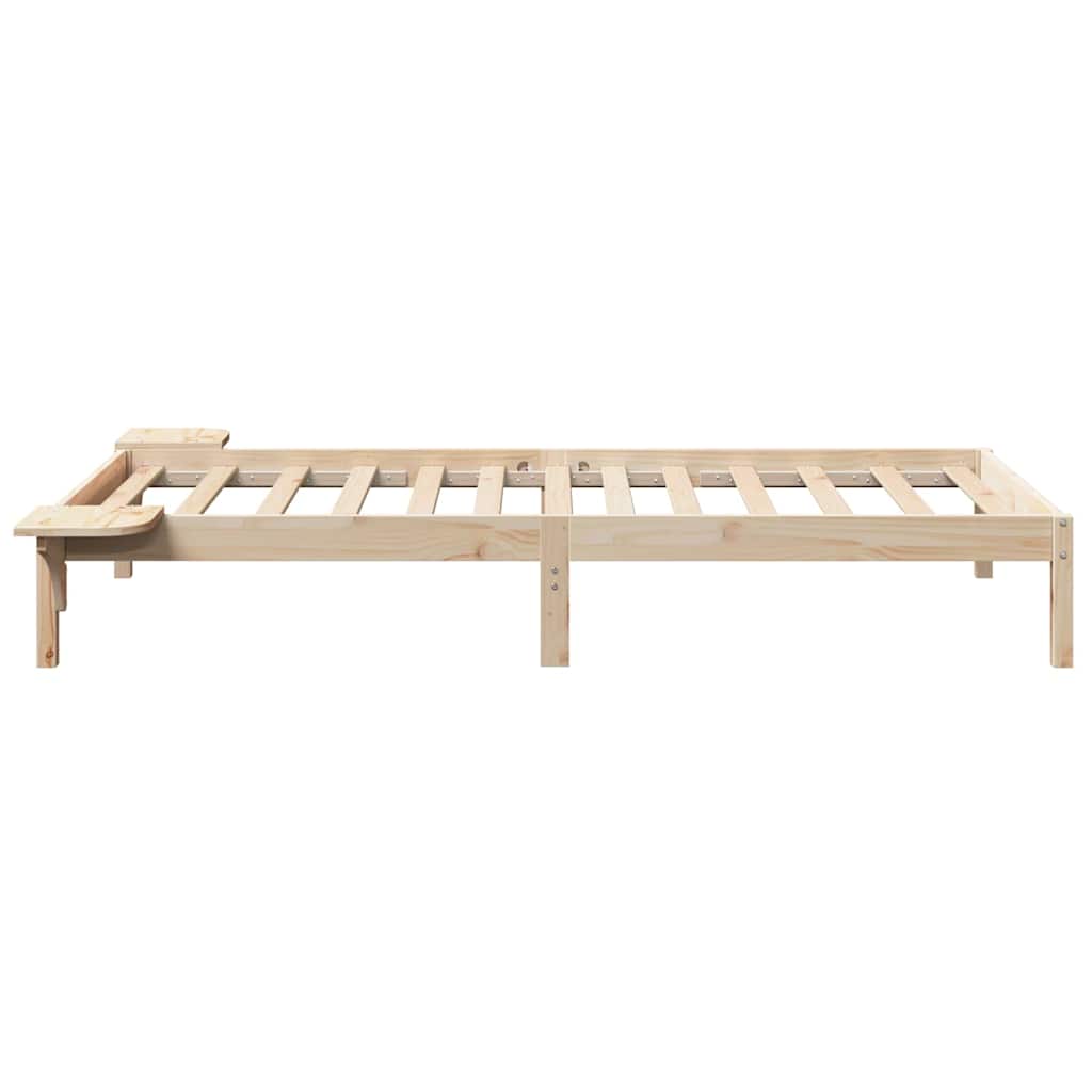vidaXL Bed Frame Natural 75 x 190 cm Solid Pine Wood 6
