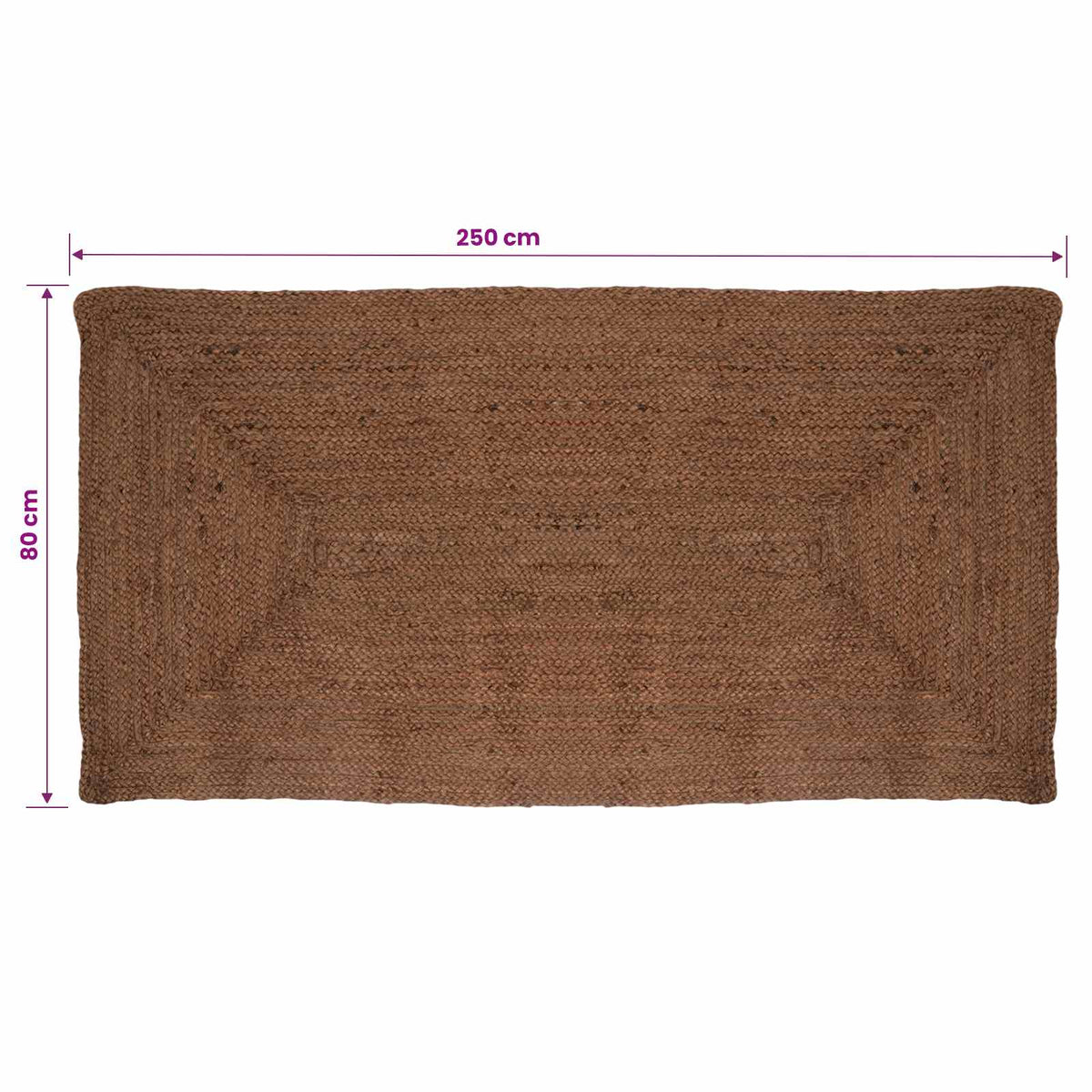 vidaXL Area Rug Grey 80 x 250 cm Jute 5