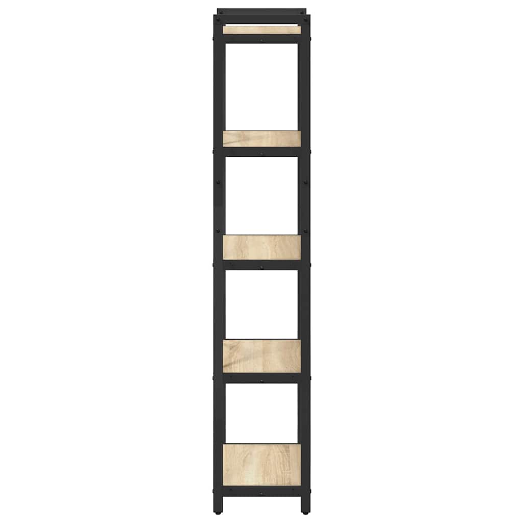 vidaXL Bookshelf 40 x 30 x 155 cm Engineered Wood Sonoma Oak 6