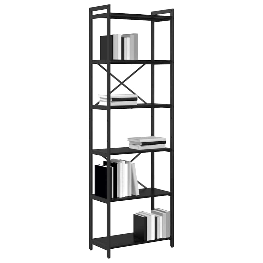 Bookshelf 60 x 30 x 85 cm Engineered Wood Width 60 cm Black oak 188 cm