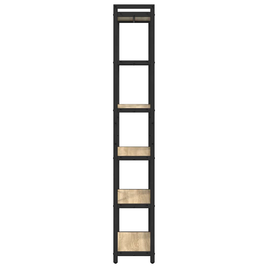 vidaXL Bookshelf 60 x 30 x 189.5 cm Engineered Wood Sonoma Oak 6