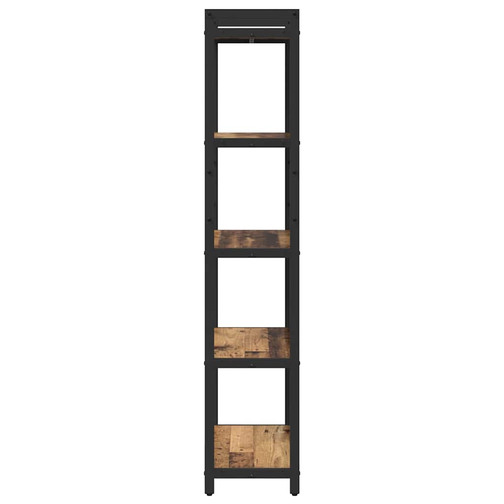 vidaXL Bookshelf 60 x 30 x 155 cm Engineered Wood Old wood 6