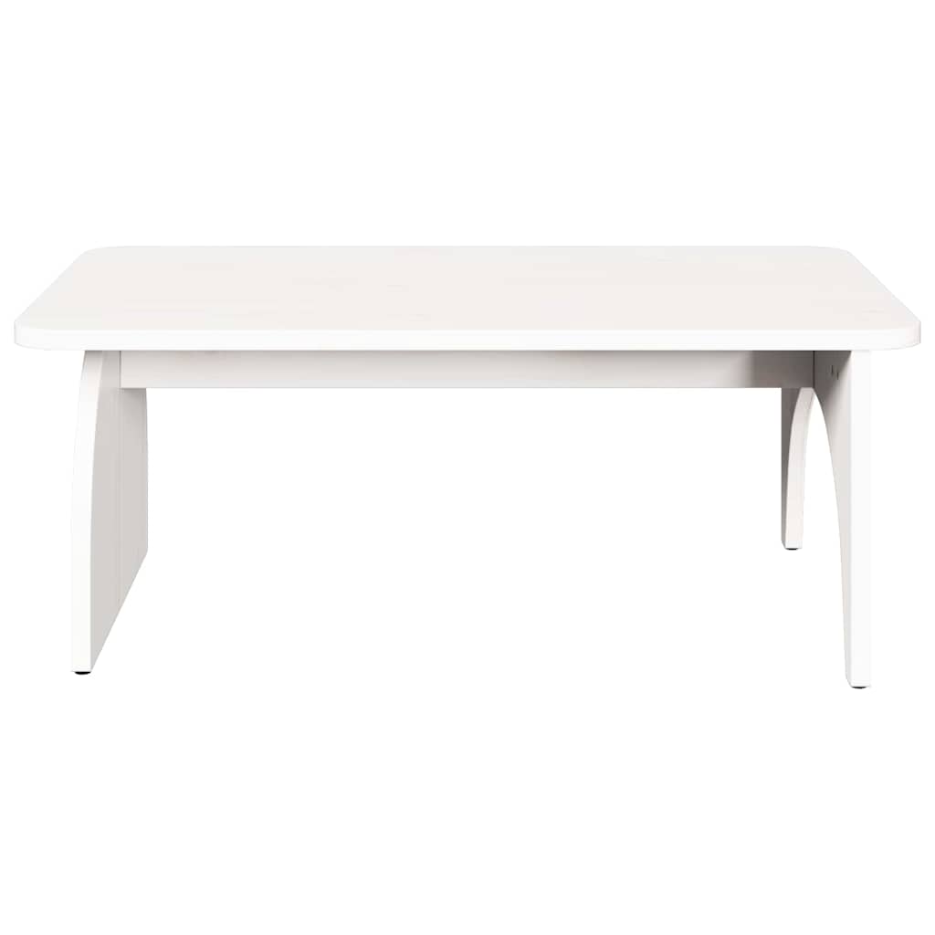 vidaXL Coffee Table White 80 x 50 x 31 cm Solid pine wood 6