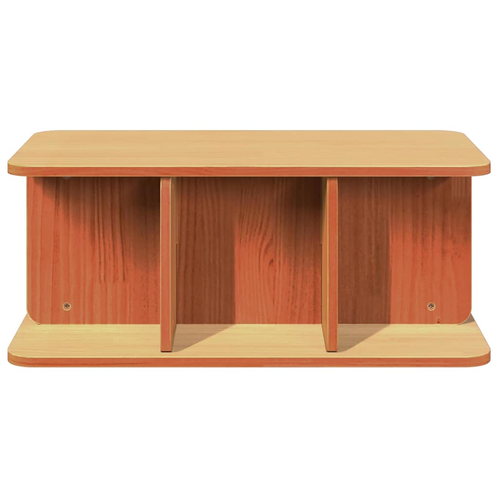 vidaXL Coffee Table Wax Brown 80 x 39.5 x 33.5 cm Solid pine wood 6