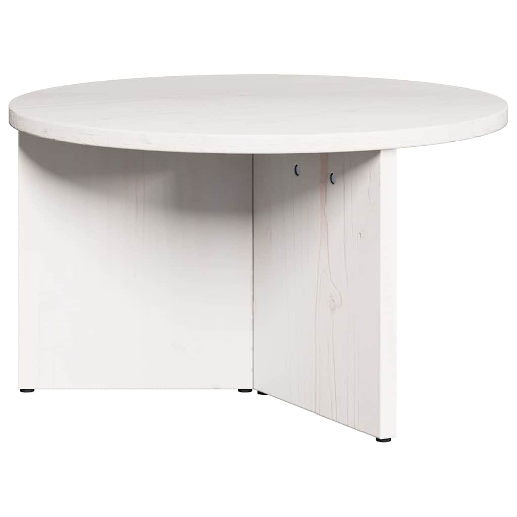 vidaXL Coffee Table 2 pcs White 49 x 49 x 28 cm Solid Pine wood 6