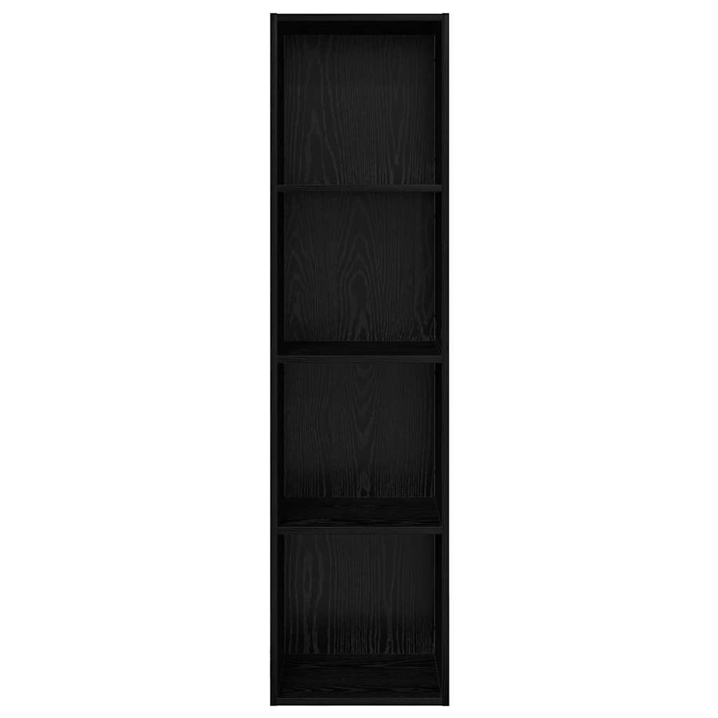 vidaXL TV Cabinet Set 37 x 37 x 142.5 cm Black Oak Engineered Wood 6