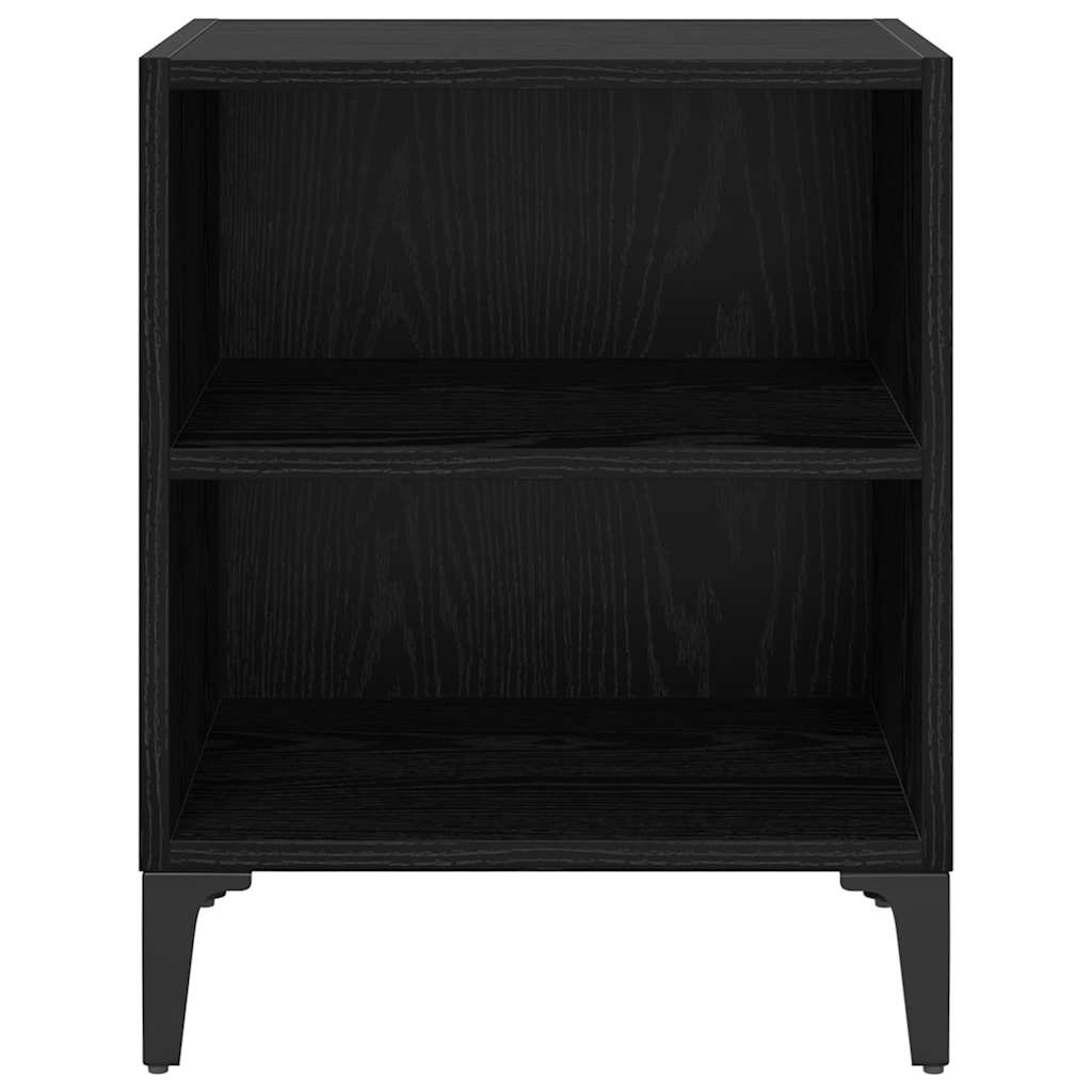 vidaXL Bedside Cabinet 2 pcs Black Oak 40 x 30 x 50 cm Engineered Wood 6