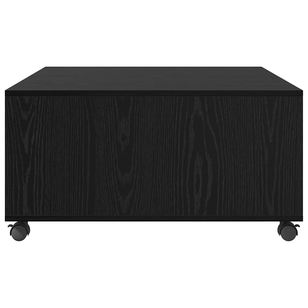 vidaXL Coffee Table Black Oak 75 x 75 x 38 cm Engineered Wood 6