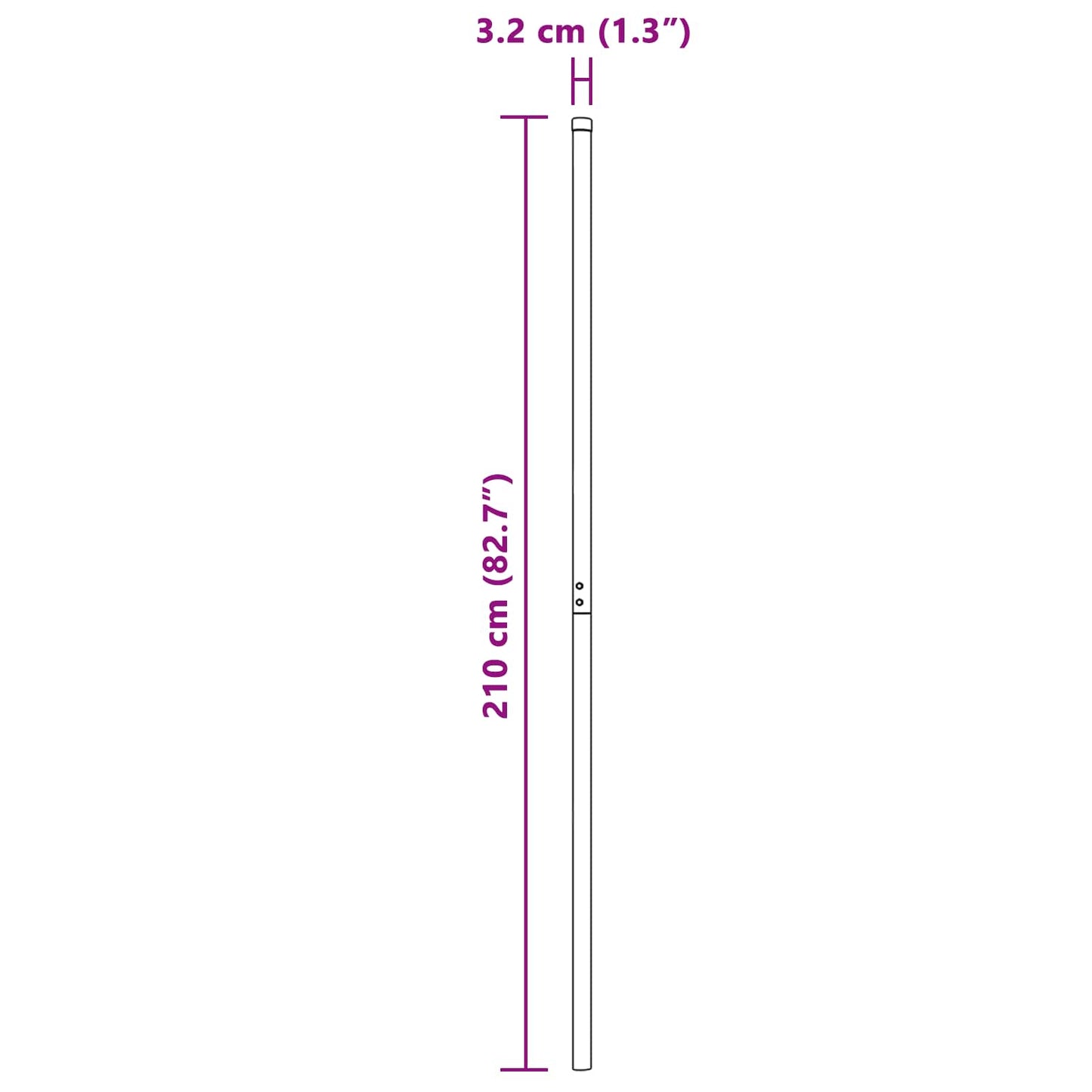 vidaXL Fence Post 12 pcs Grey Powder-coated steel 6
