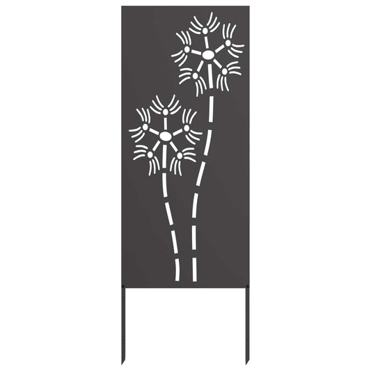 Garden Privacy Screen Black Cold-rolled steel