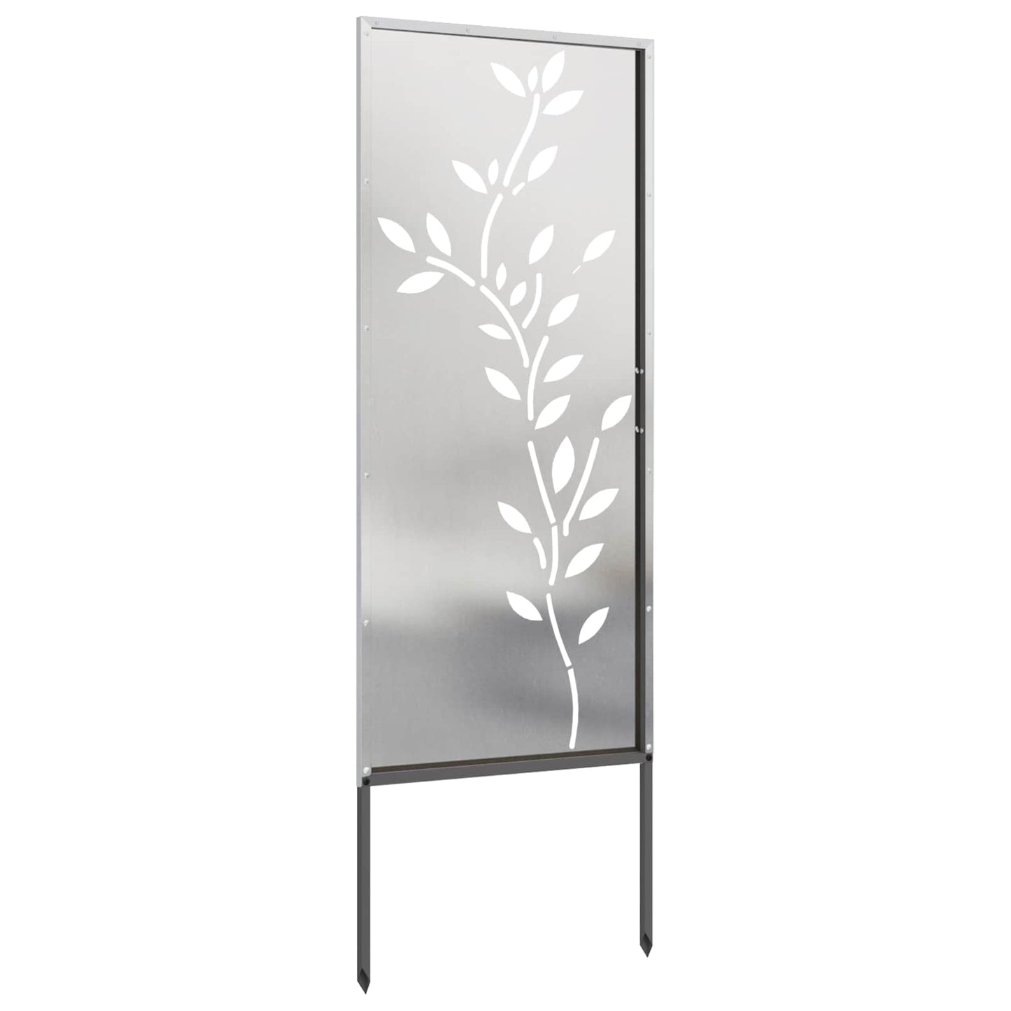 vidaXL Garden Privacy Screen Floral Silver 50 x 140 cm Stainless steel 6