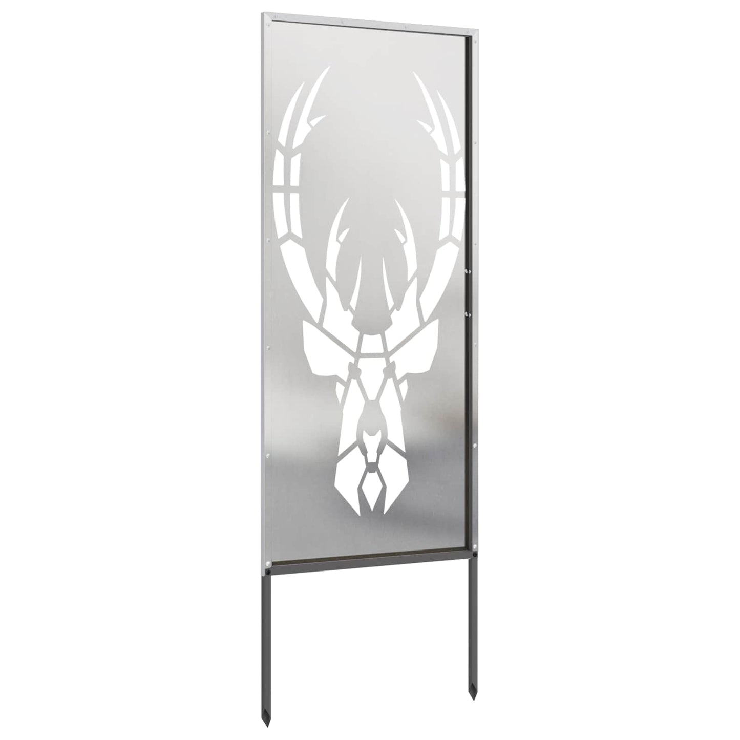 vidaXL Garden Privacy Screen Silver 50 x 140 cm Stainless steel 6