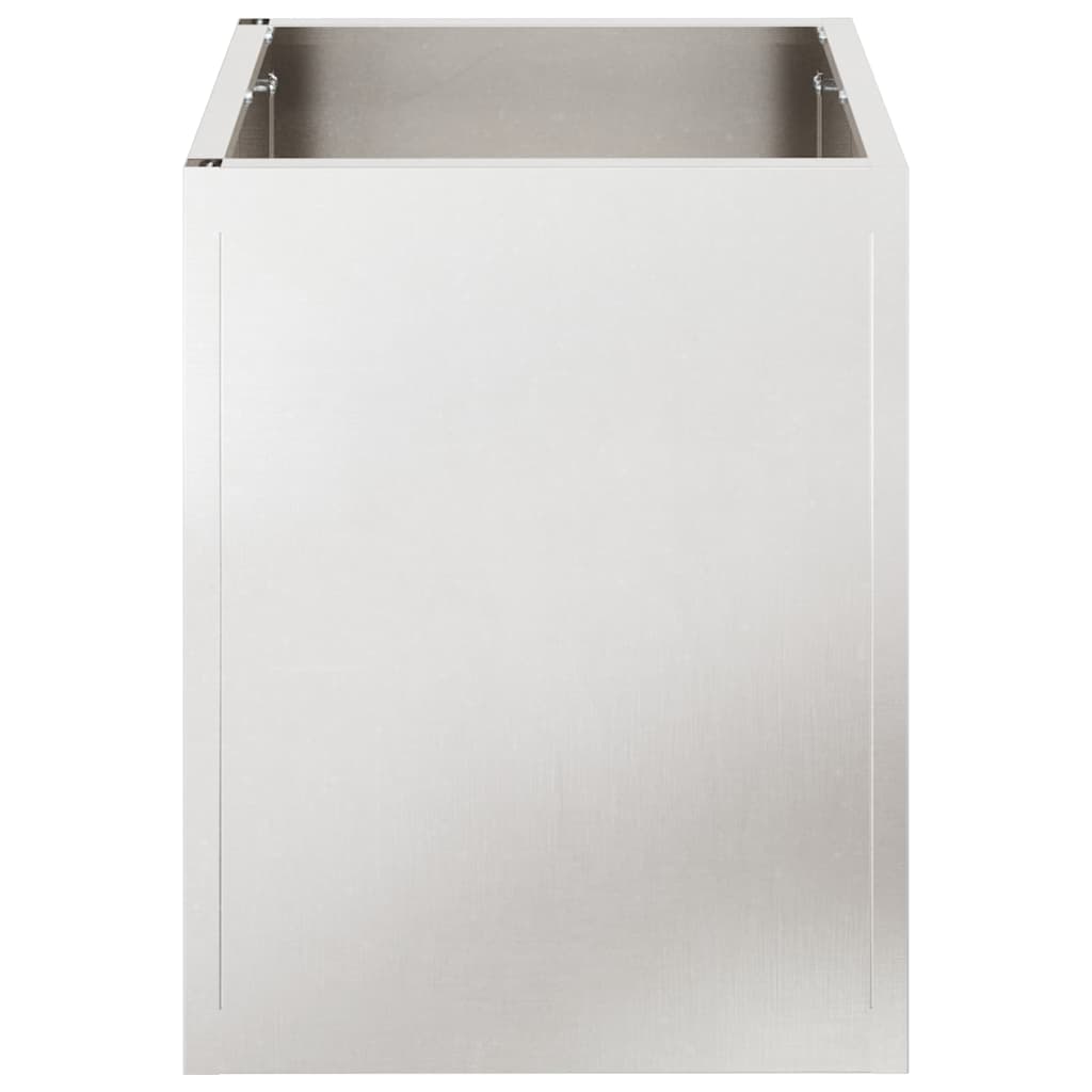 vidaXL Garden Planter Stainless Steel 32 x 32 x 40 cm Stainless Steel 6