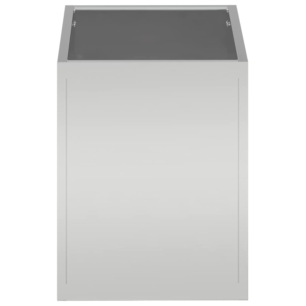 vidaXL Garden Planter Galvanised Steel 50 x 32 x 40 cm 6