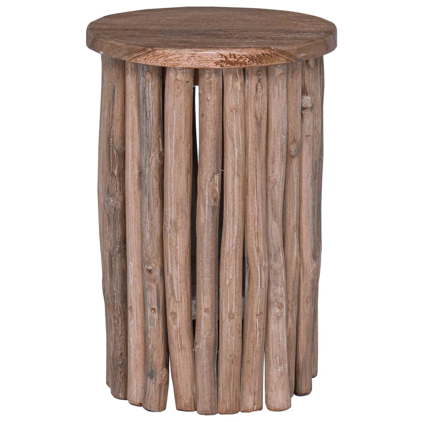 vidaXL Stool Natural 30 x 30 x 45 cm Solid Teak Wood 6