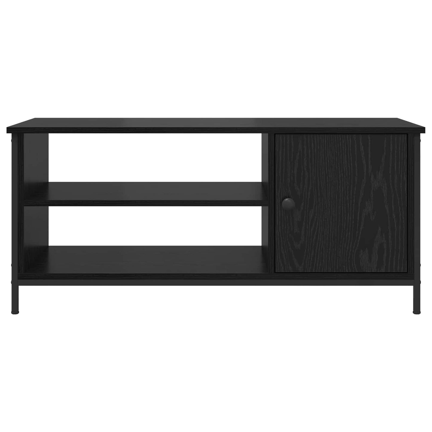 vidaXL TV Cabinet 100 x 40 x 45 cm Black Oak Engineered Wood 6
