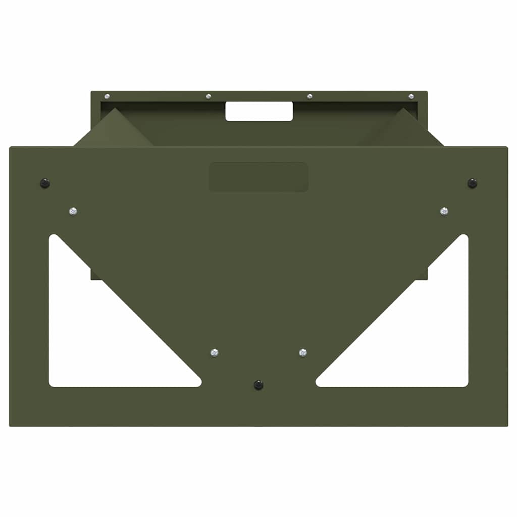 vidaXL Livestock Feeding Trough Olive Green 108 x 50 x 28 cm 10 kg 6