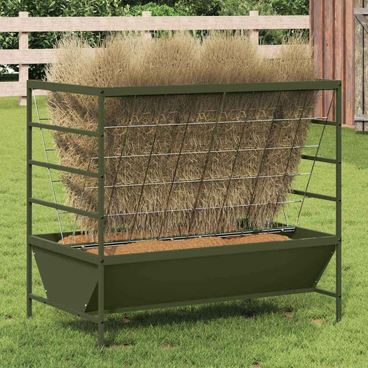 Livestock Feeder 100 x 60 x 90 cm 15 kg Olive green