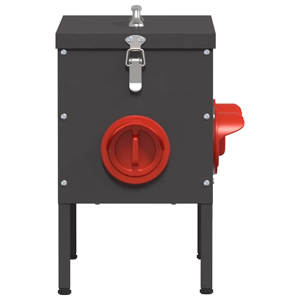 vidaXL Chicken Feeder 2 Black 41.5 x 20.5 x 33 cm 15 kg 6