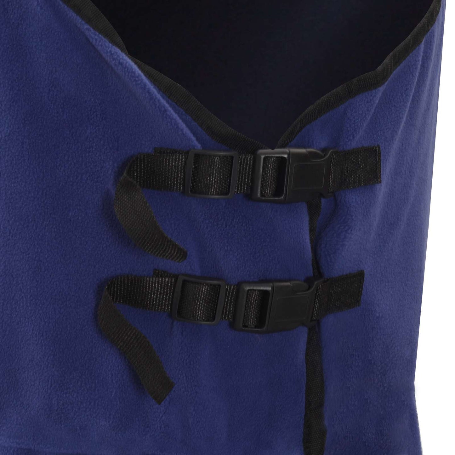 vidaXL Horse Blanket Navy Blue 165 cm Polyester Fleece 6