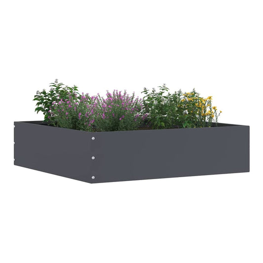 Lawn Edging 50 x 50 x 13 cm Steel 6 Width 50 cm Anthracite