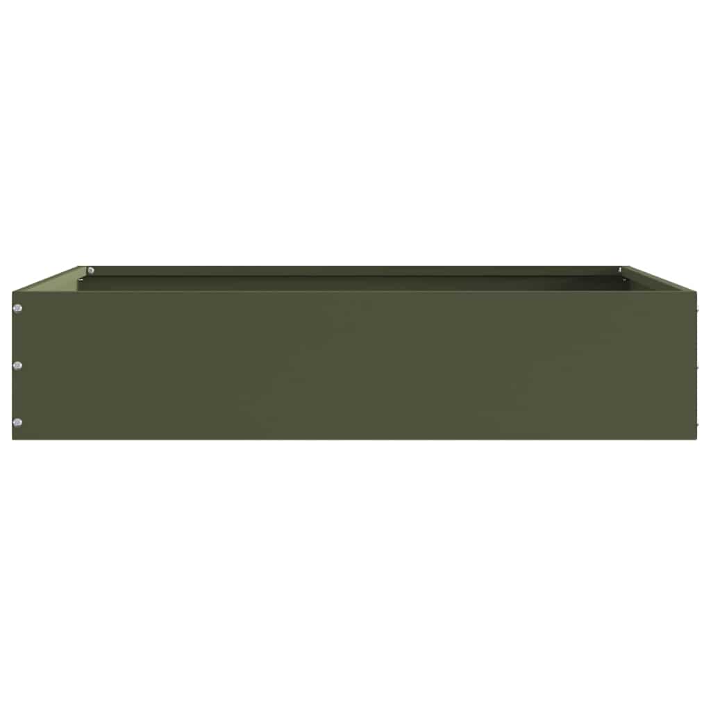 vidaXL Lawn Edging 6 pcs 60 x 60 x 13 cm Steel Olive Green 6
