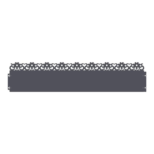 Lawn Edgings 103 x 0.05 x 22 cm Steel 10 Flower Anthracite