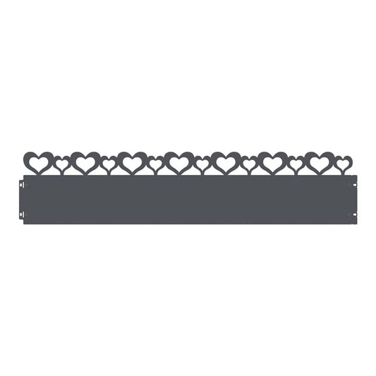 Lawn Edgings 103 x 0.05 x 22 cm Steel 10 Heart Anthracite