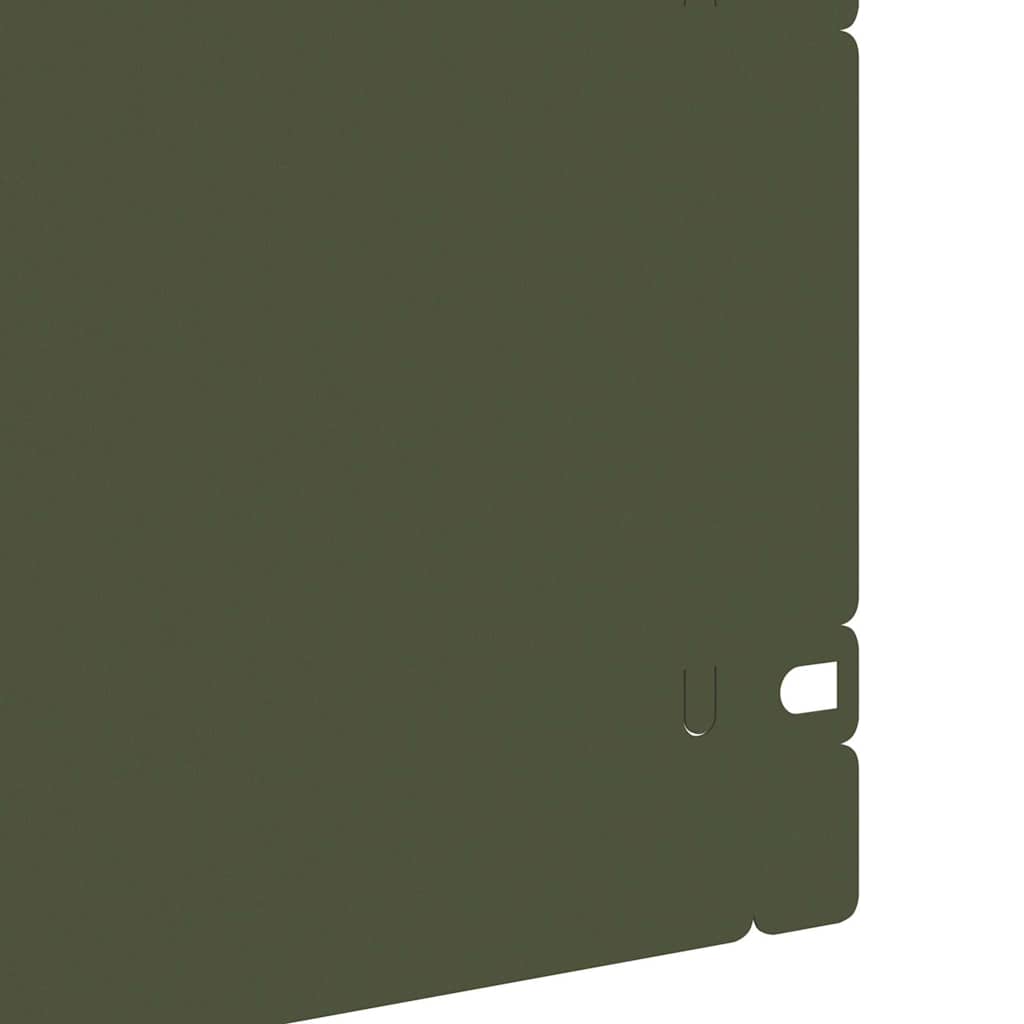 vidaXL Lawn Edgings 10 pcs 103 x 0.05 x 22 cm Steel Olive Green 6
