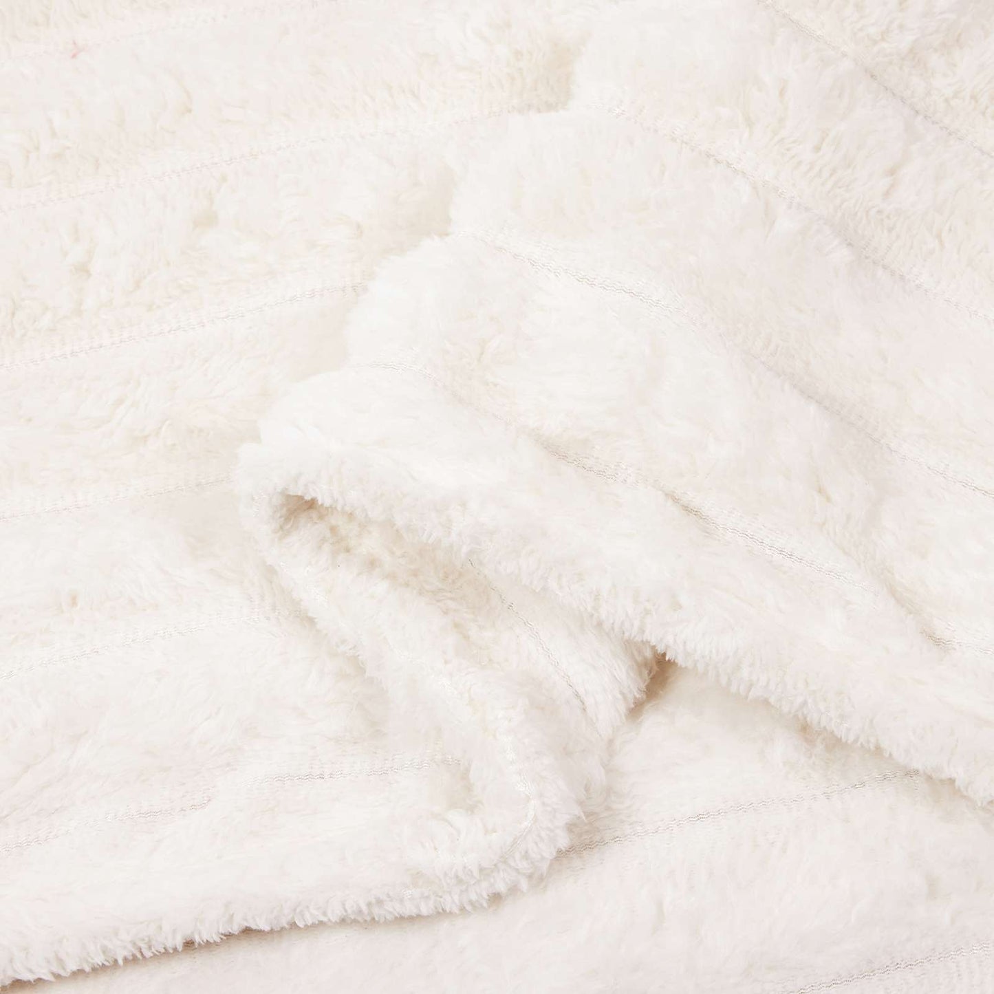 vidaXL Throw Blanket Cream 240 x 220 cm 1.37 kg Fleece 6
