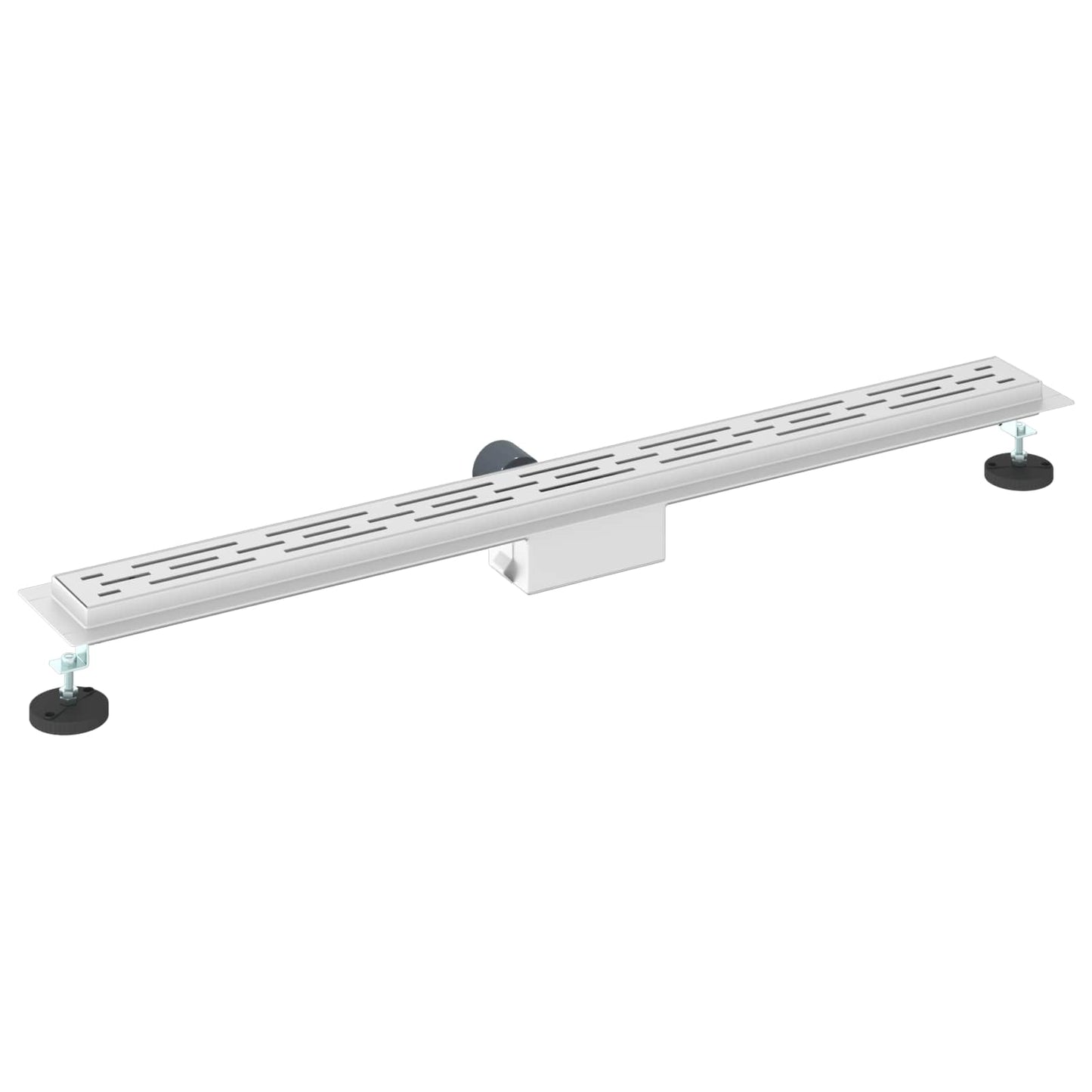 vidaXL Shower Drain with Line Design Silver 90 cm Stainless Steel 304 6