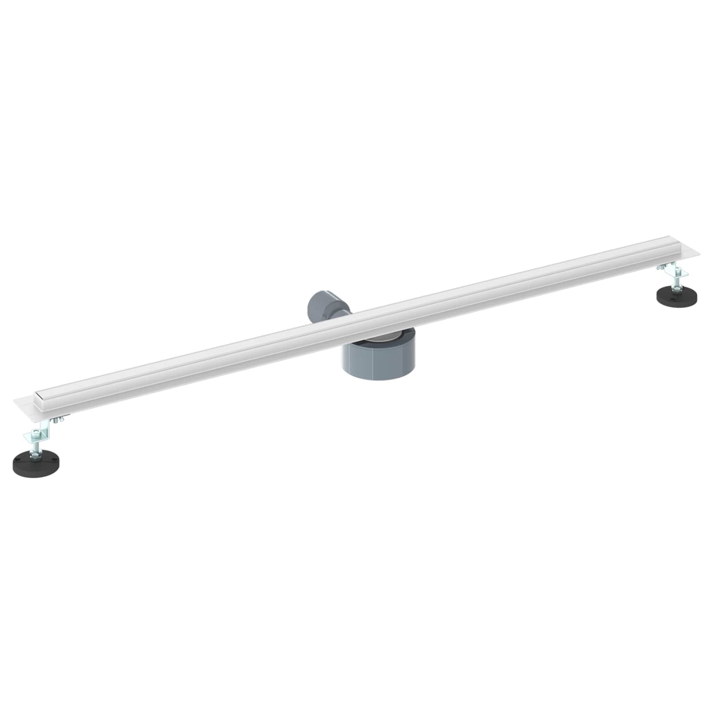 vidaXL 360° Shower Drain with Slim Model Silver 100 cm 6