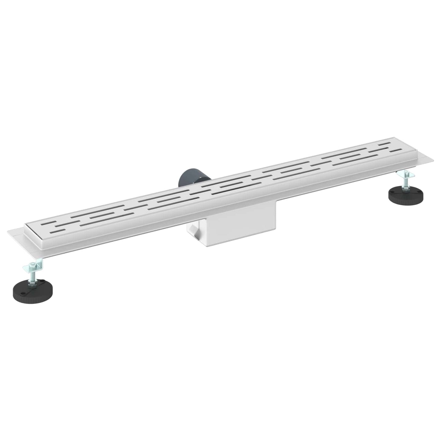 vidaXL Shower Drain with Line Design Silver 80 cm Stainless Steel 304 6