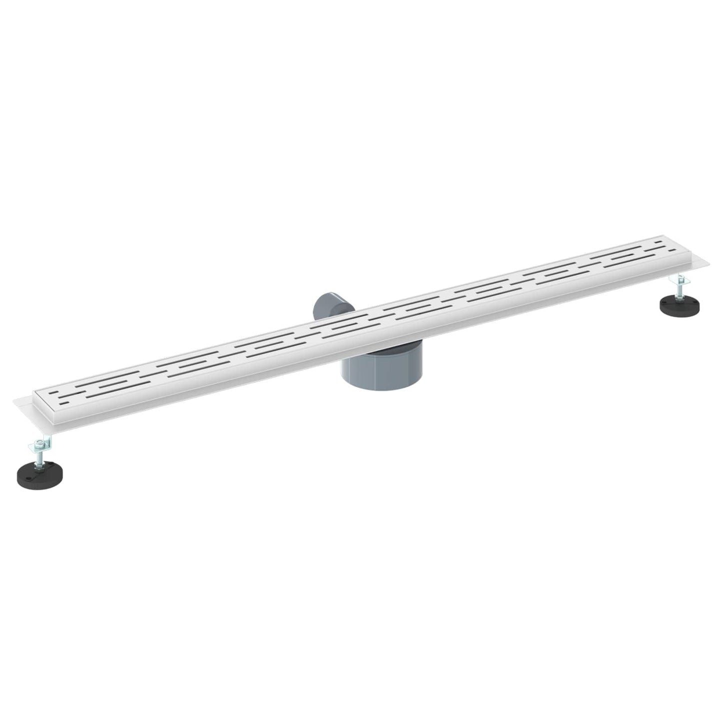 vidaXL Shower Drain Line Design with 360° Siphon Silver 100 cm 6