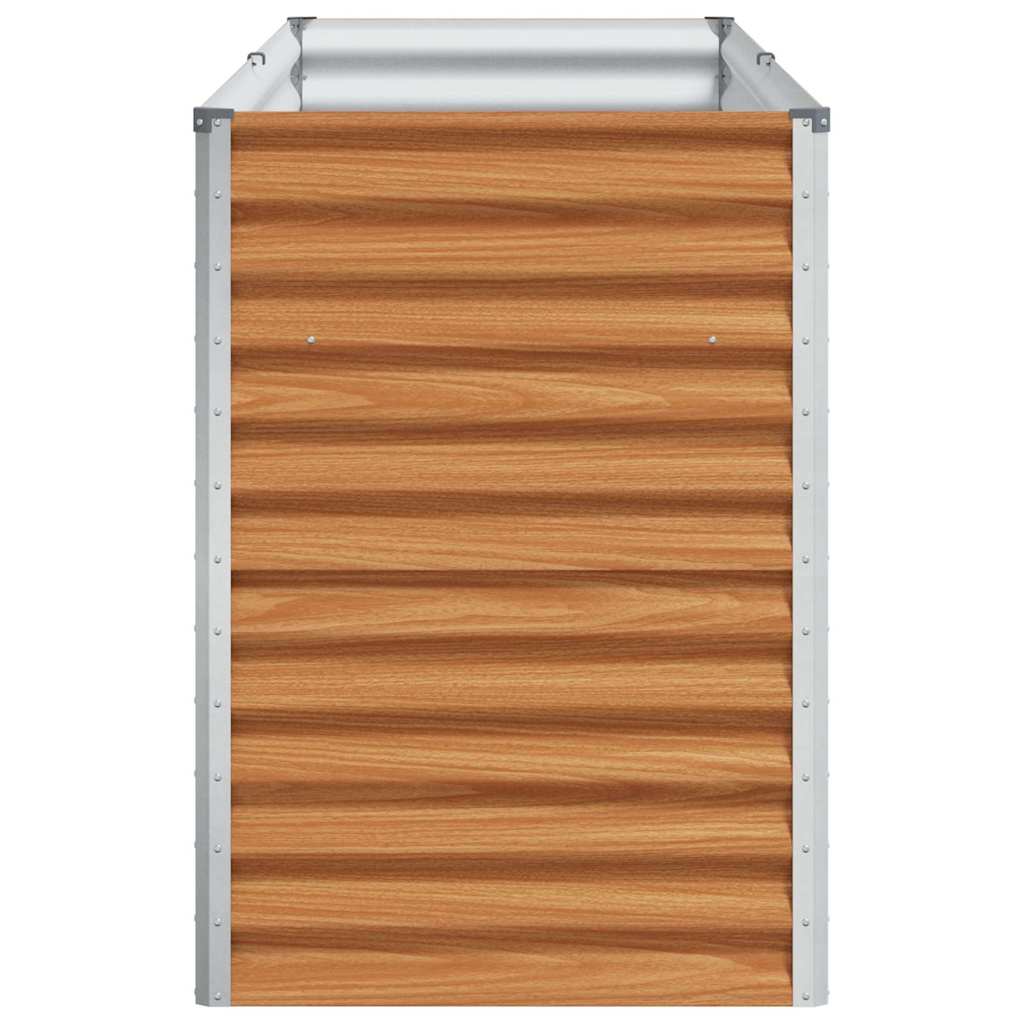vidaXL Garden Raised Bed Light Brown 195 x 50 x 68 cm Galvanised Steel 6