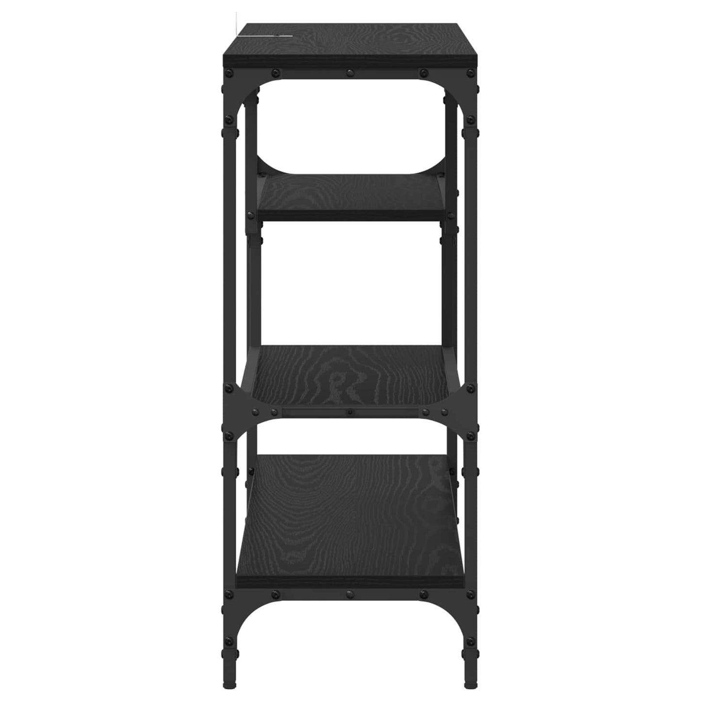 vidaXL Console Table Black Oak 100 x 30 x 75 cm Engineered wood 6